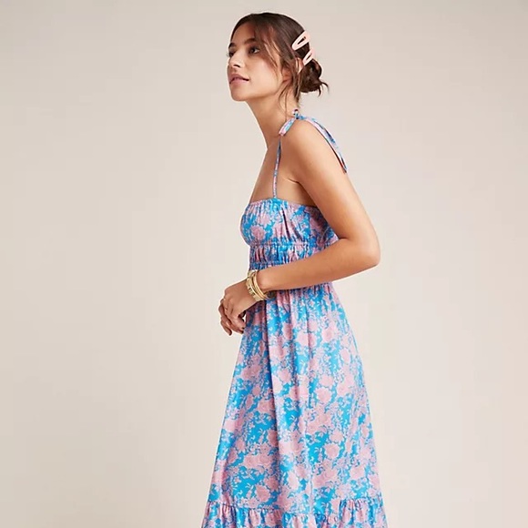 NWT Anthropologie x Cynthia Rowley Azores Smocked Maxi Dress Z264-0 - Picture 8 of 8